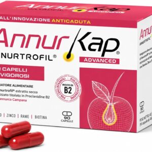 Annurkap 90 Capsule – Integratore Alimentare Anticaduta Con AnnurtriComplex® Da Melannurca Campana IGP, Selenio, Zinco, Rame E Biotina