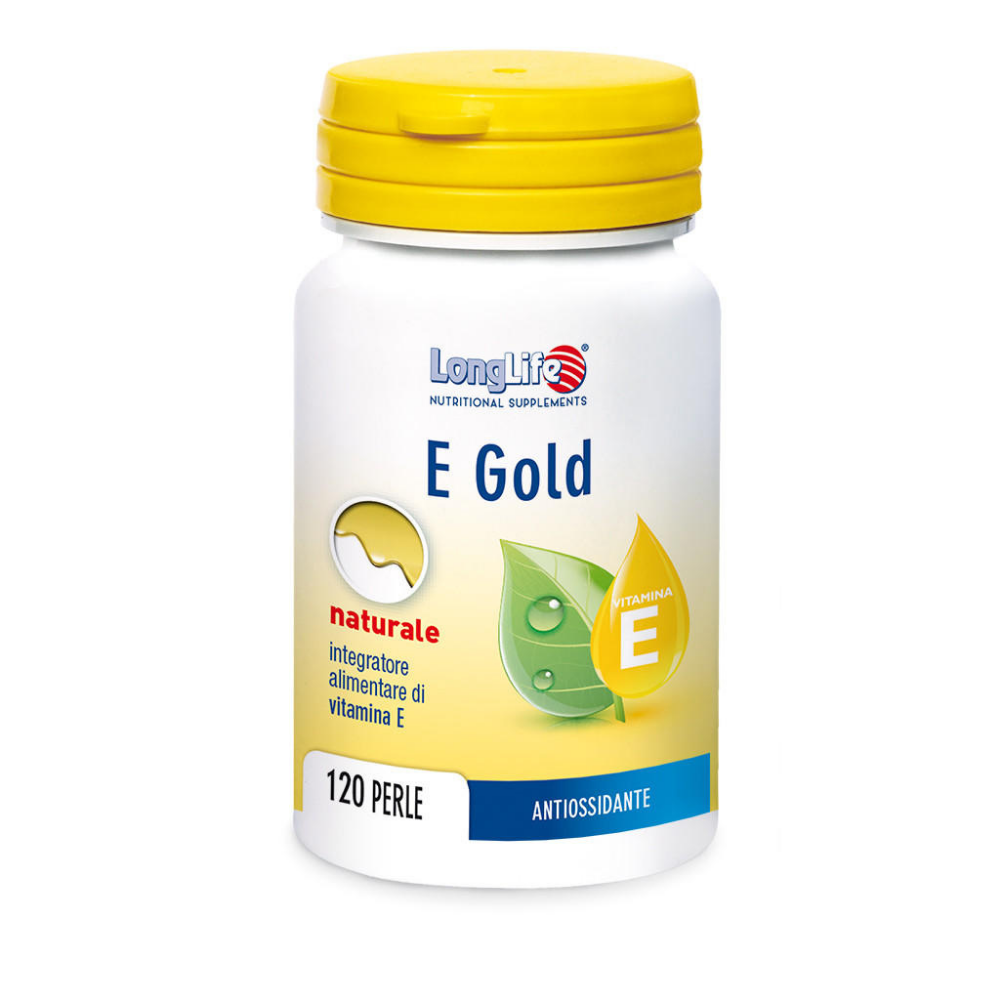 E Gold LongLife, 120 perle di vitamina E antiossidante naturale