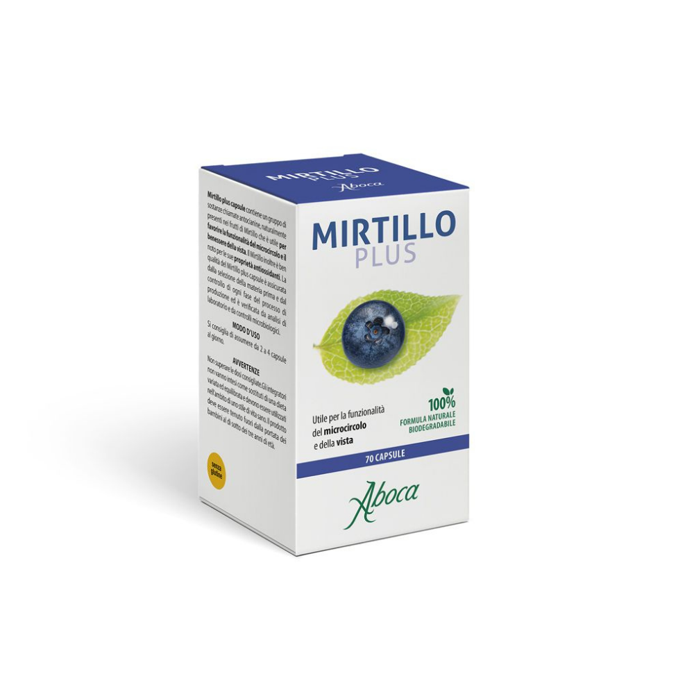 Integratore Mirtillo Plus 70 opercoli per microcircolo e vista