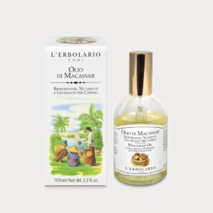Olio di Macassar 100ml L'Erbolario – Impacco Rinforzante, Nutriente E Lucidante Per Capelli Sfibrati E Inariditi