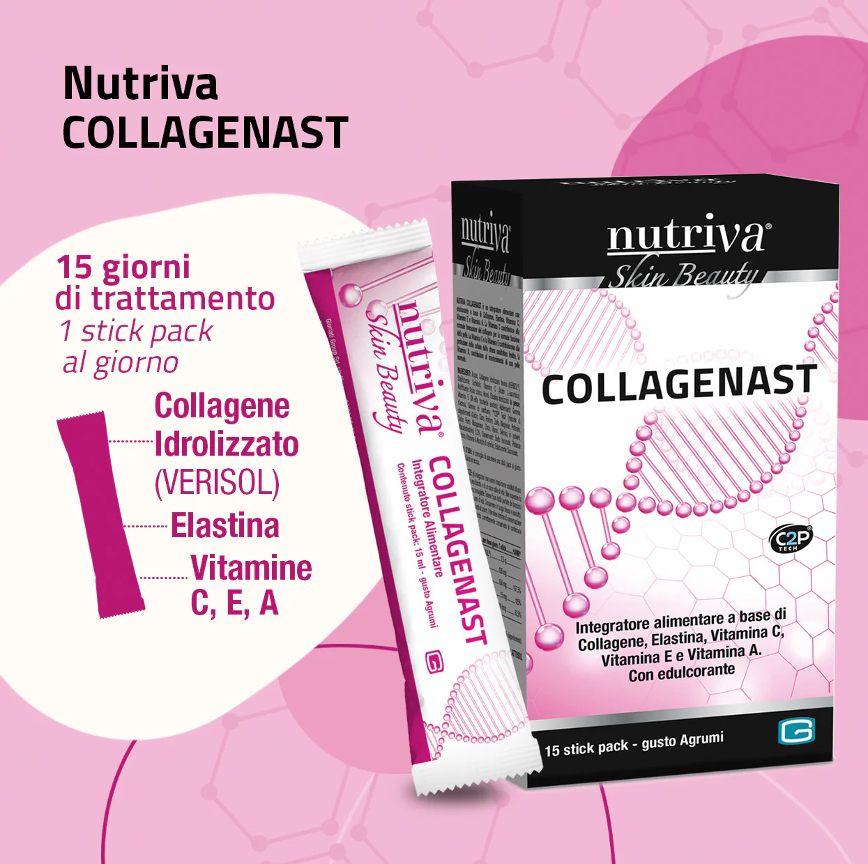 Nutriva COLLAGENAST 225ml : benessere della pelle e contrasto alle rughe - immagine 2