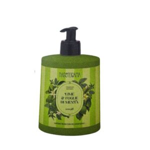 Nasoterapia Sapone mani Lime e Foglie di Menta 500ml, cosmetica naturale purificante