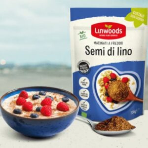 Semi di lino macinati a freddo Linwoods 200gr in confezione
