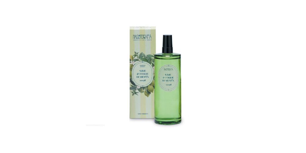 Spray ambiente e tessuti Lime e foglie di menta 100 ml, profumo fresco e agrumato