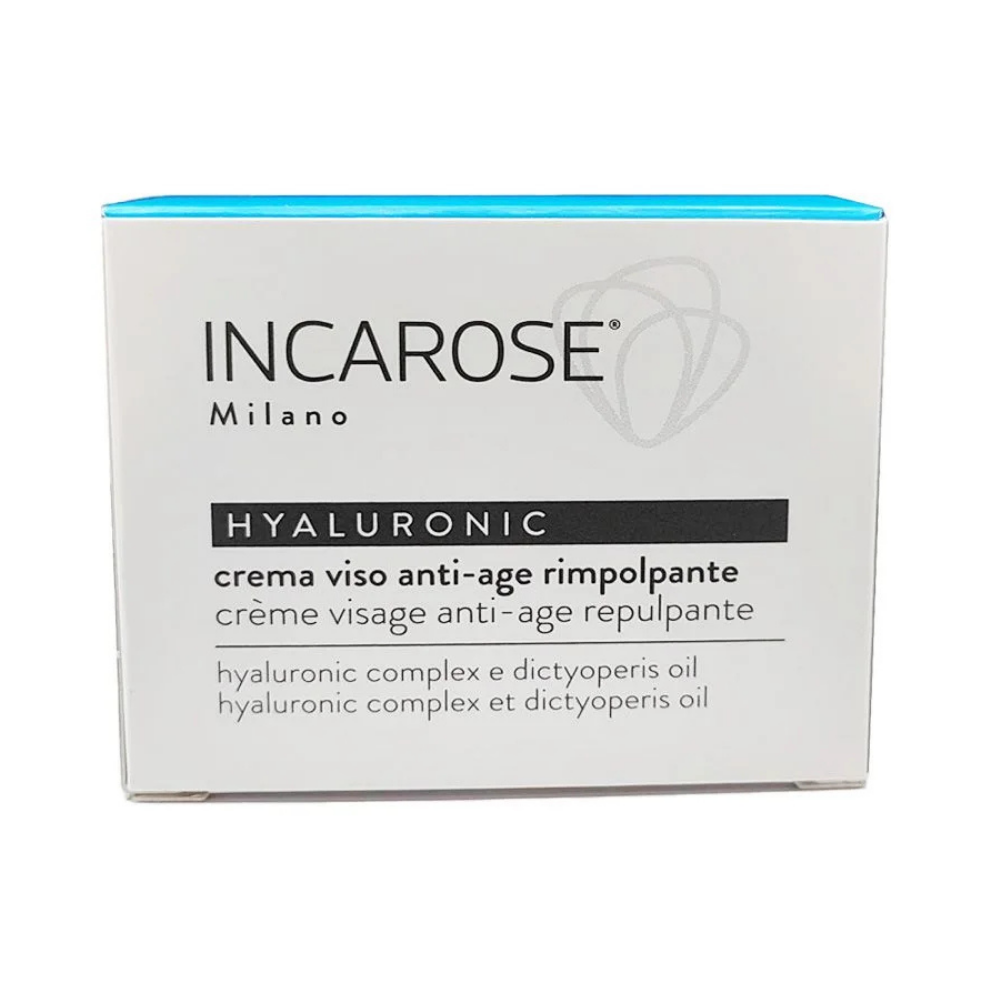 Crema viso antiage Incarose con acido ialuronico 50ml