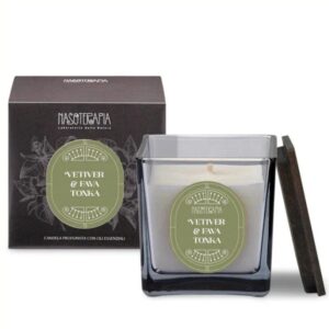 Candela Profumata Vetiver e Fava di Tonka – Atmosfera Avvolgente e Relax Sensoriale