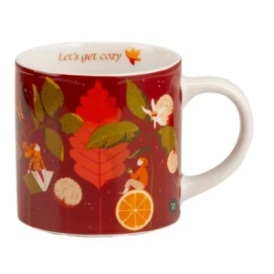 Tazza mug rossa Neavita in ceramica 400ml per tisane