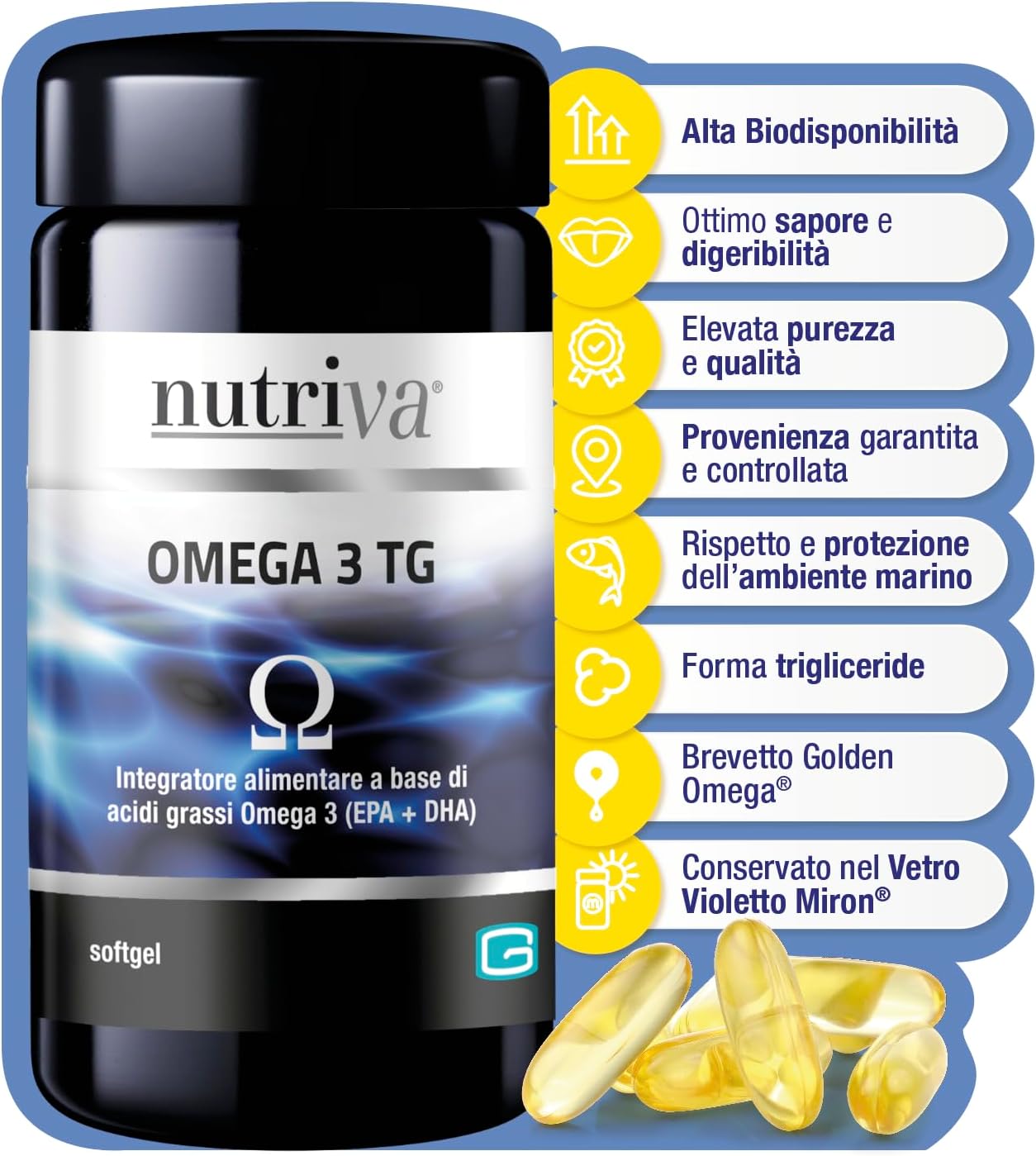 Nutriva Omega 3 TG + benessere cardiovascolare e regolarità lipidica - immagine 2