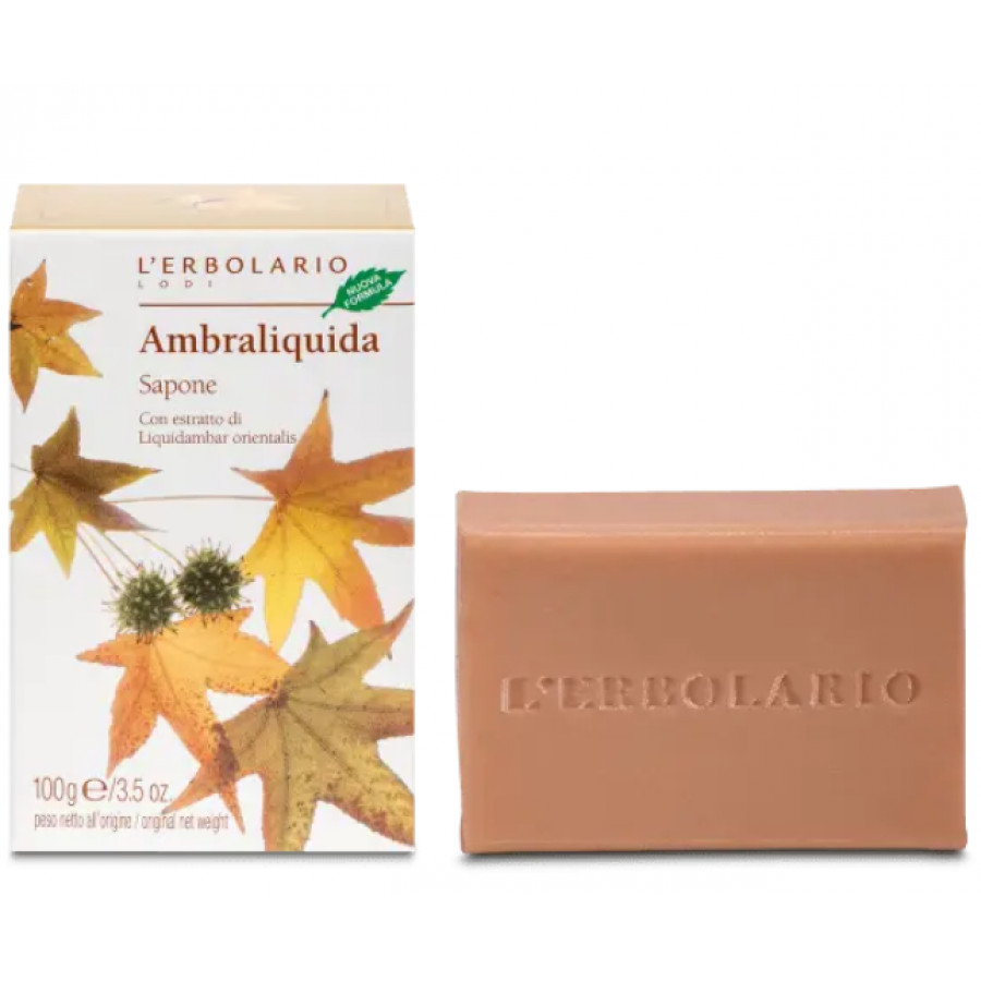 Ambraliquida Sapone 150g L'Erbolario – Panetto Vegetale Detergente Ad Azione Emolliente E Tonificante