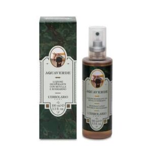 AquaVerde Lozione Deodorante alla Betulla e al Rosmarino L'Erbolario 100ml – Trattamento Dermopurificante Maschile Ad Azione Rinfrescante E Seta