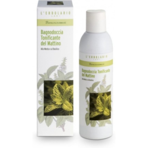 Bagnodoccia Tonificante del Mattino Alla Menta e al Basilico L'Erbolario-Detergente corpo rinfrescante e rivitalizzante per la carica quotidiana
