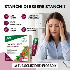 Floradix 20 Stick Orosolubili Integratore Ferro Vitamine