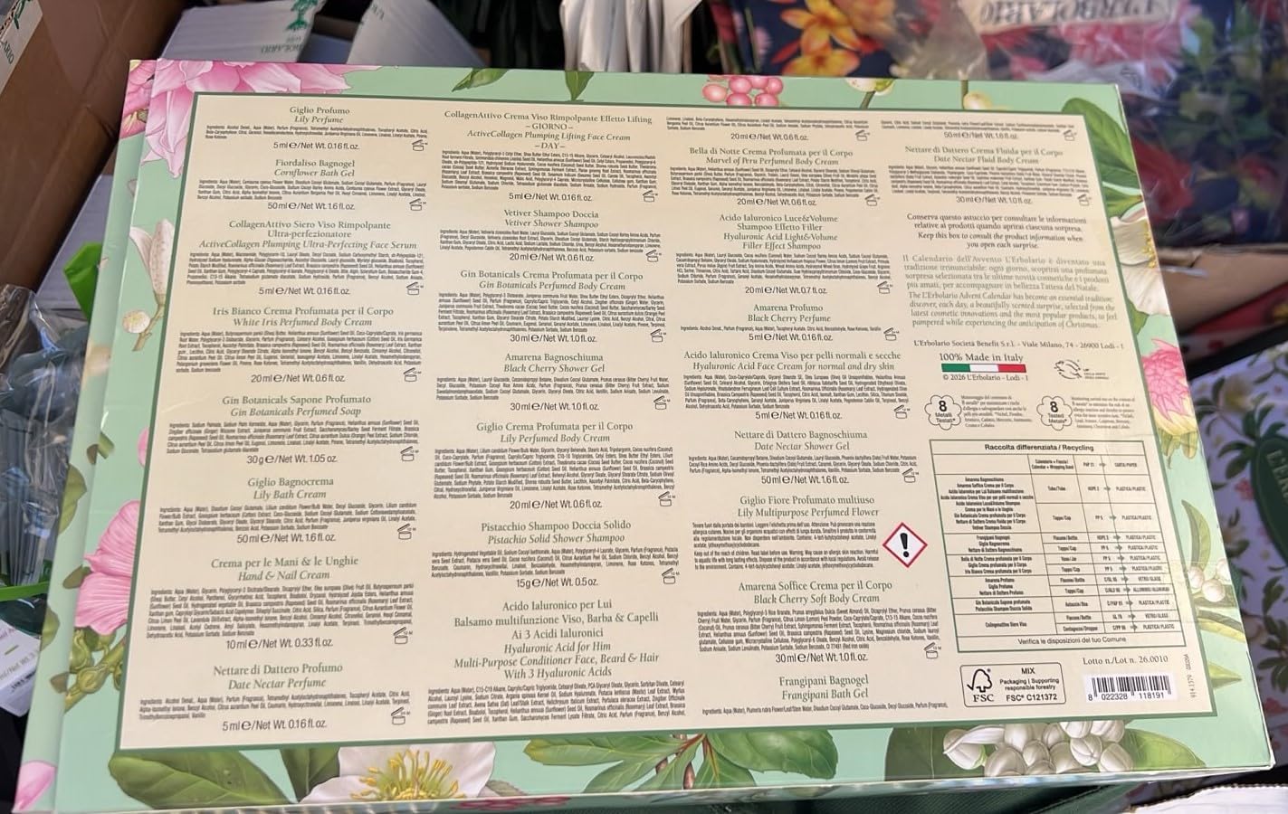 Calendario dell'Avvento 2026 Sinfonia di Fiori L'Erbolario – Cofanetto Beauty Edizione Limitata Con 24 Sorprese Profumate E Maxi Beauty Case - immagine 2