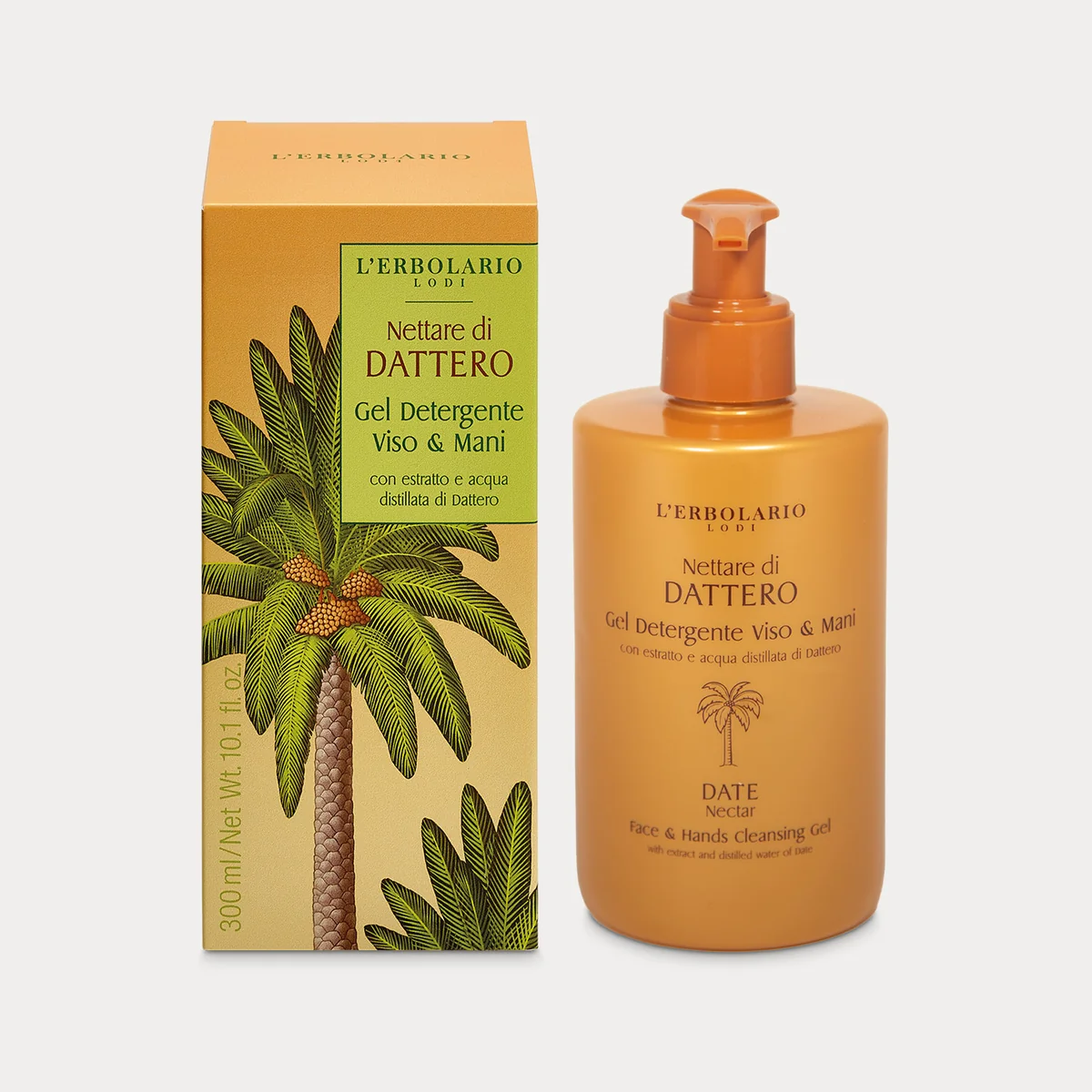 Gel Detergente Viso & Mani Nettare di Dattero 300ml L'Erbolario – Detergente Delicato Edizione Limitata Ad Azione Addolcente E Tonificante Con Estratto Di Dattero