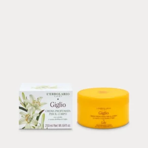 Crema Profumata per il Corpo Giglio 250ml L'Erbolario – Emulsione Idratante, Vellutante E Nutriente Con Estratto Di Giglio E Cotone