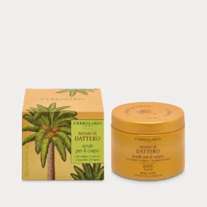 Scrub per il Corpo Nettare di Dattero 400g L'Erbolario – Trattamento Esfoliante, Levigante E Nutriente Con Zucchero Di Canna E Olio Di Dattero Del Deserto