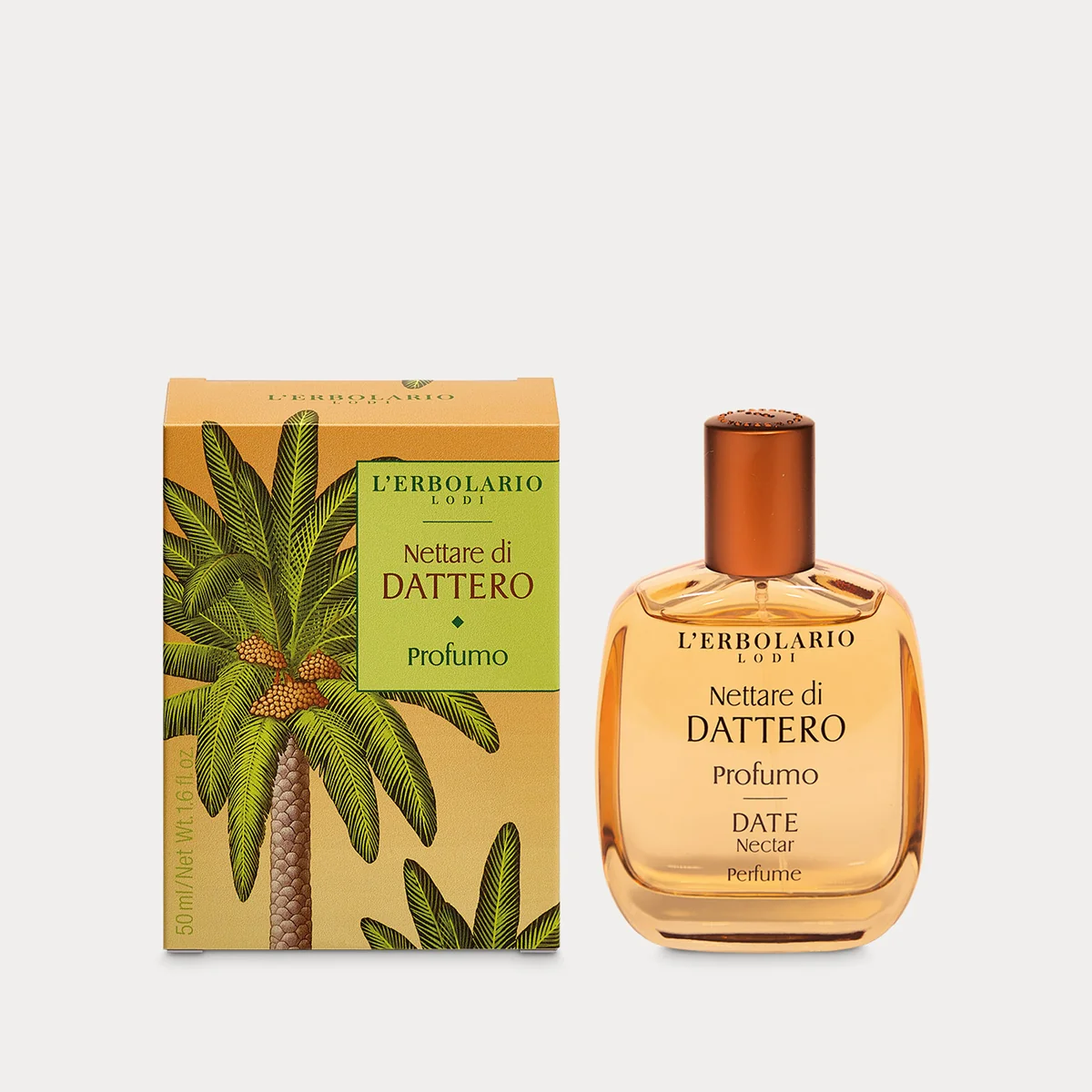 Profumo Nettare di Dattero 50ml L'Erbolario – Fragranza Unisex Fiorita E Gourmand Ad Azione Confortevole, Distensiva E Avvolgente