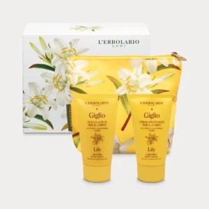Beauty Set Purezza Giglio L'Erbolario – Cofanetto Viaggio Edizione Limitata Con Doccia Scrub, Crema Corpo E Pochette Floreale