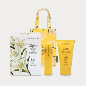 Beauty Set Candore Giglio L'Erbolario – Cofanetto Regalo Edizione Limitata Con Profumo Solido In Stick, Crema Corpo E Shopper Floreale