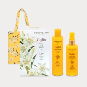 Beauty Set Luce Giglio L'Erbolario – Cofanetto Corpo Edizione Limitata Con BagnoCrema 250ml, Crema Illuminante 200ml E Borsa Shopper Floreale