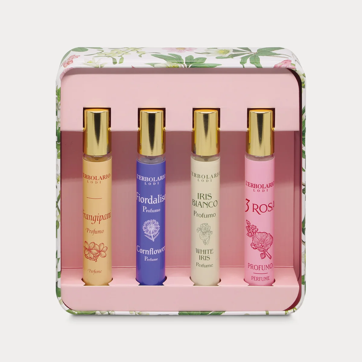 Sinfonia di Profumi Collezione Note Fiorite L'Erbolario – Cofanetto Regalo In Scatola Di Latta Con 4 Profumi 10ml In Edizione Limitata Ad Azione Rilassante, Armonizzante E Femminile - immagine 2