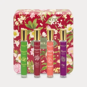 Sinfonia di Profumi Collezione Note Fruttate L'Erbolario – Cofanetto Regalo In Scatola Di Latta Con 4 Profumi 10ml In Edizione Limitata Ad Azione Energizzante, Golosa E Confortevole