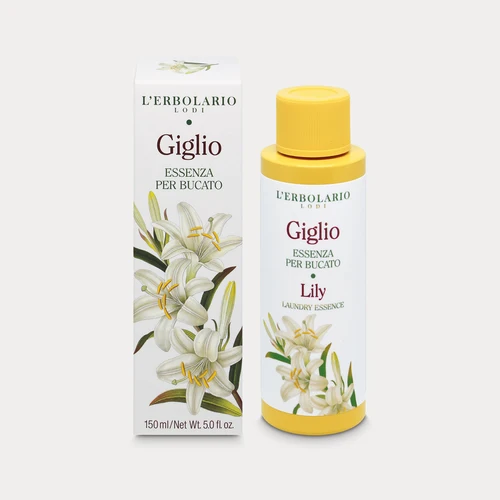Essenza per Bucato Giglio 150ml L'Erbolario – Profumatore Concentrato Per Lavatrice, Bucato a Mano E Asciugatrice Ad Azione Rinfrescante E Distensiva