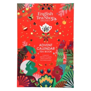 English Tea Shop Advent Calendar Tea Book – Calendario Dell'Avvento Tè E Tisane Biologiche In Cofanetto Libro Con 25 Filtri Piramidali Biodegradabili Per Il Relax E L'Attesa Natalizia