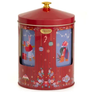 Neavita Natale Carillon Con Infuso Stella D'Inverno 15 FiltroScrigno – Scatola In Latta Musicale Decorativa Da Conservare Con Infuso Fruttato E Speziato Alla Cannella E Chiodi Di Garofano Per Il Relax E L'Atmosfera Delle Feste