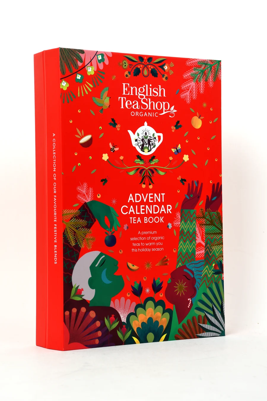 English Tea Shop Advent Calendar Tea Book – Calendario Dell'Avvento Tè E Tisane Biologiche In Cofanetto Libro Con 25 Filtri Piramidali Biodegradabili Per Il Relax E L'Attesa Natalizia - immagine 3