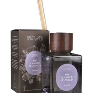 Nasoterapia Rituali Olfattivi Diffusore A Bastoncini Iris & Bacche Di Vaniglia 500 ml – Profumatore Per Ambienti Con Oli Essenziali Per Creare Un'Atmosfera Di Serenità E Calma