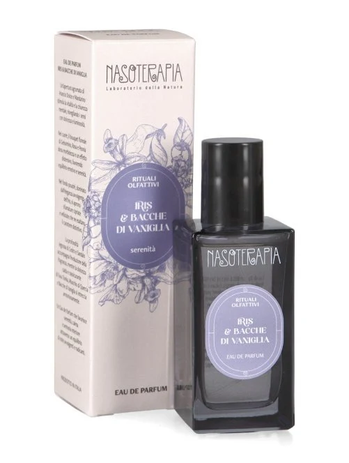 Nasoterapia Rituali Olfattivi Eau De Parfum Iris & Bacche Di Vaniglia 50 ml – Profumo Naturale Cipriato, Fiorito E Vanigliato Per Favorire Serenità, Rilassamento E Benessere Emotivo