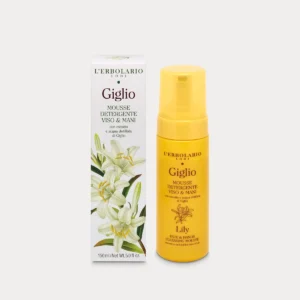 Mousse Detergente Viso & Mani Giglio 150ml L'Erbolario – Schiuma Soffice Idratante E Addolcente Con Acido Ialuronico Ed Estratto Di Giglio