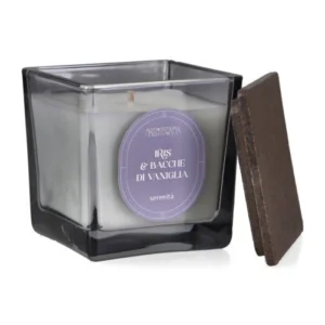 Nasoterapia Rituali Olfattivi Candela Profumata Iris & Bacche Di Vaniglia 200 g – Candela Con Cere Vegetali E Tappo In Faggio Per Favorire Serenità, Calma E Atmosfera Accogliente