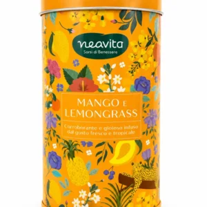 Neavita Infuso Mango E Lemongrass Barattolo Arancione Tropical Detox 12 FiltroScrigno – Infuso Esotico Drenante Con Matè, Papaya E Bamboo Per La Vitalità E Il Benessere