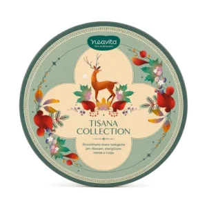 Neavita Tisana Collection Cofanetto Tondo Verde 40 Filtri – Selezione Natalizia Di 8 Tisane E Infusi Bio Assortiti Per Il Relax, La Digestione E Il Comfort Quotidiano