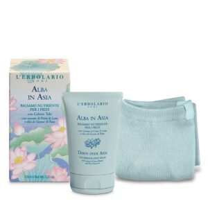 Balsamo piedi Alba in Asia con calzini Tabi, estratto Fiore di Loto