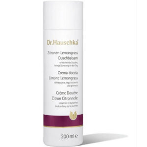 Crema Doccia Limone Dr. Hauschka in tubo giallo con limoni freschi