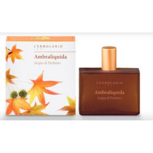 Bottiglia di AMBRALIQUIDA Acqua di Profumo 50 ml, profumo unisex L'Erbolario