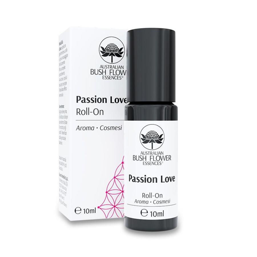 Roll-on Australian Bush Flower Passion Love Essence su sfondo bianco