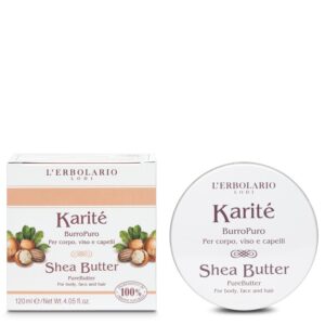Burro di Karité puro in vasetto 120 ml per corpo, viso e capelli