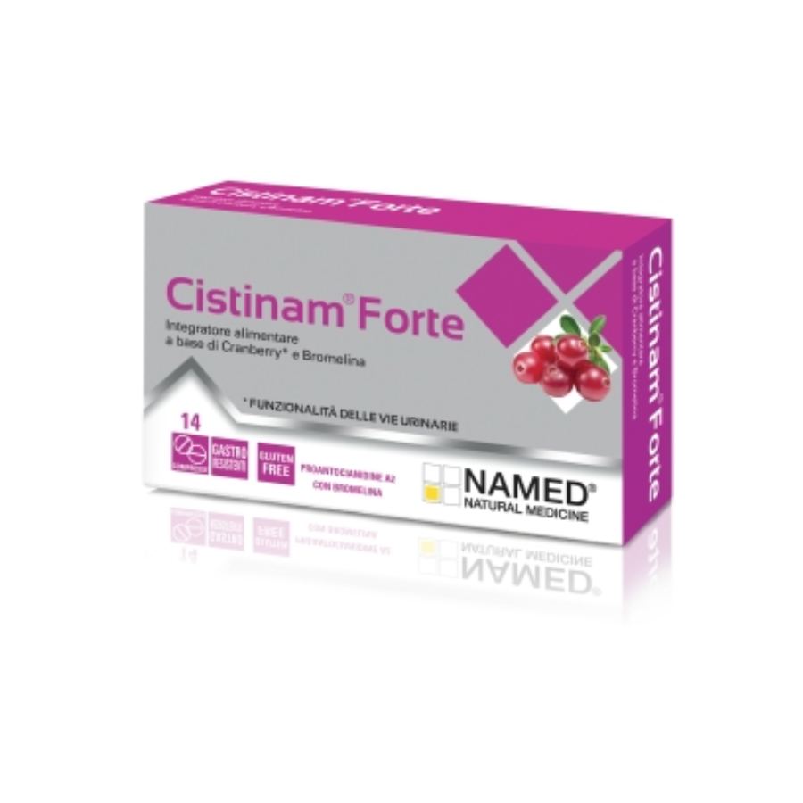 Confezione di Cistinam integratore per vie urinarie con Cranberry e Bromelina