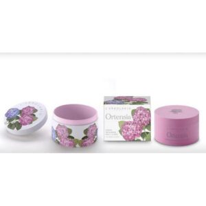 Crema corpo all'ortensia 200 ml con fiori e foglie rigogliose