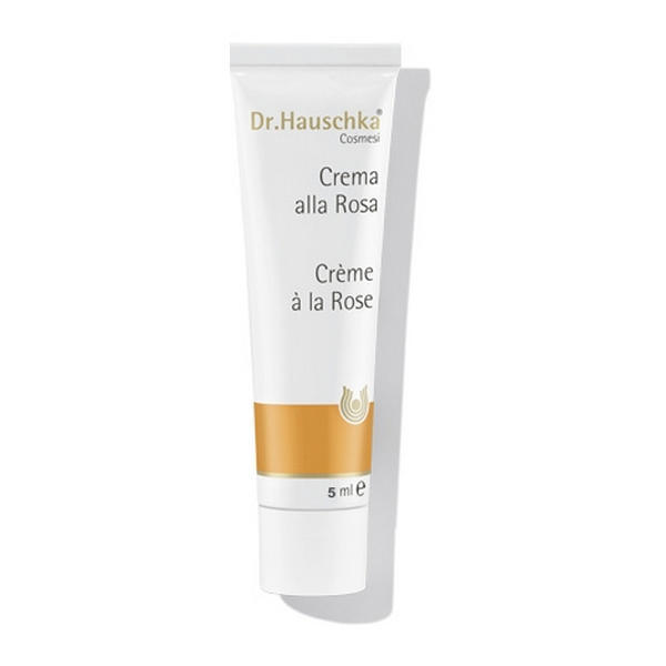 Crema alla rosa mini-taglia Dr. Hauschka per viso e collo