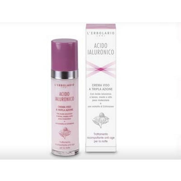 Crema viso tripla azione L'Erbolario con acido ialuronico