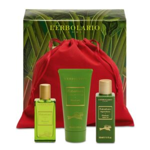 Beauty-Set da Viaggio Rabarbaro L'Erbolario con profumo, bagnoschiuma e crema corpo