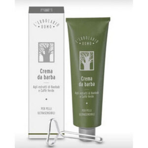 Crema da barba uomo con baobab e caffè verde, tubo 150 ml