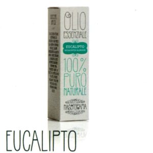 Bottiglia di olio essenziale di eucalipto puro naturale