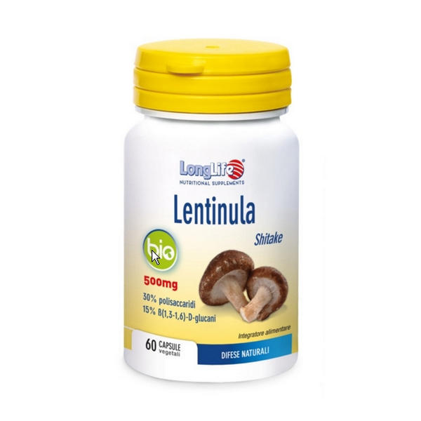 Lentinula Bio Shiitake per difese naturali e longevità, supporta cuore e colesterolo