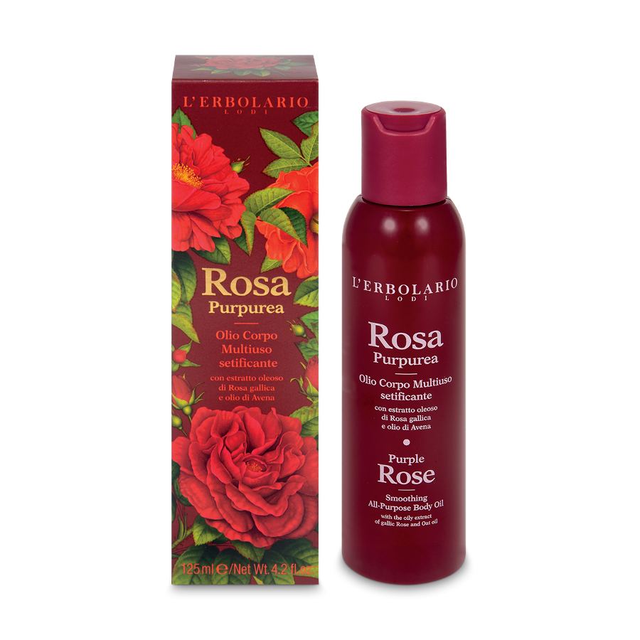 Olio corpo multiuso setificante con rosa gallica 125ml